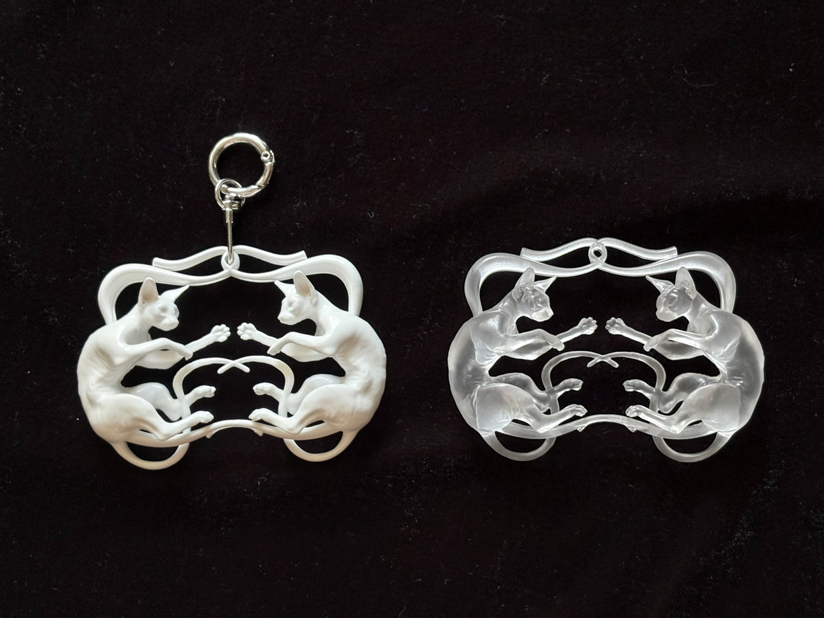 CataMount Sphynx Cat Resin Photocard Holder | Hand-Finished 3D-Printed | Handmade Y3K Idol Card Case