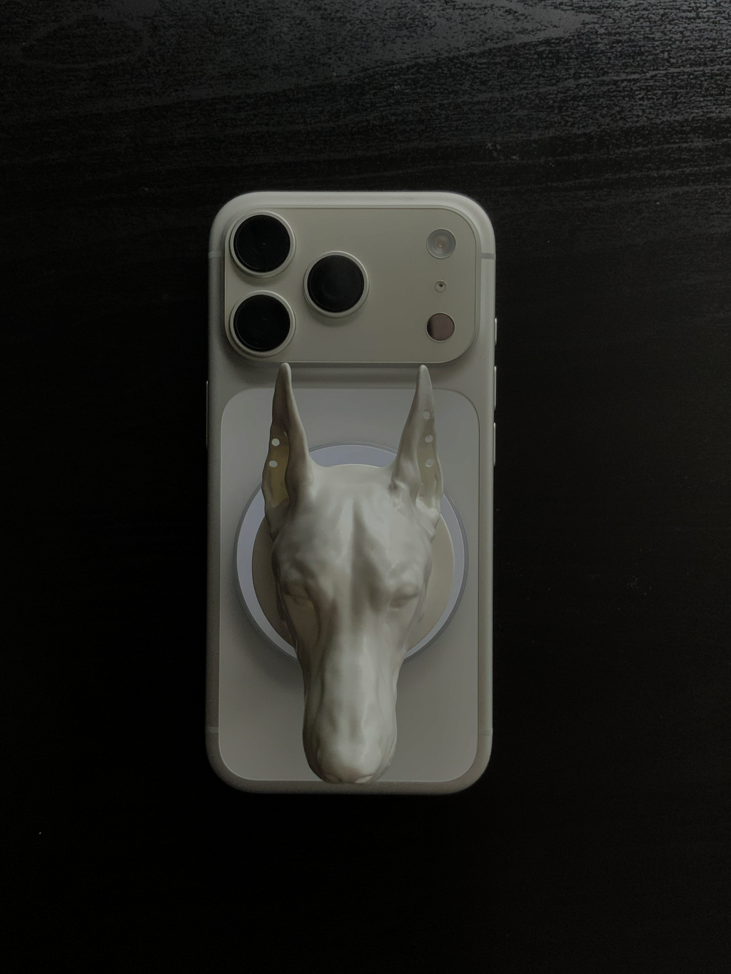 CataMount Original handmade Doberman Resin MagSafe Phone Grip & Stand