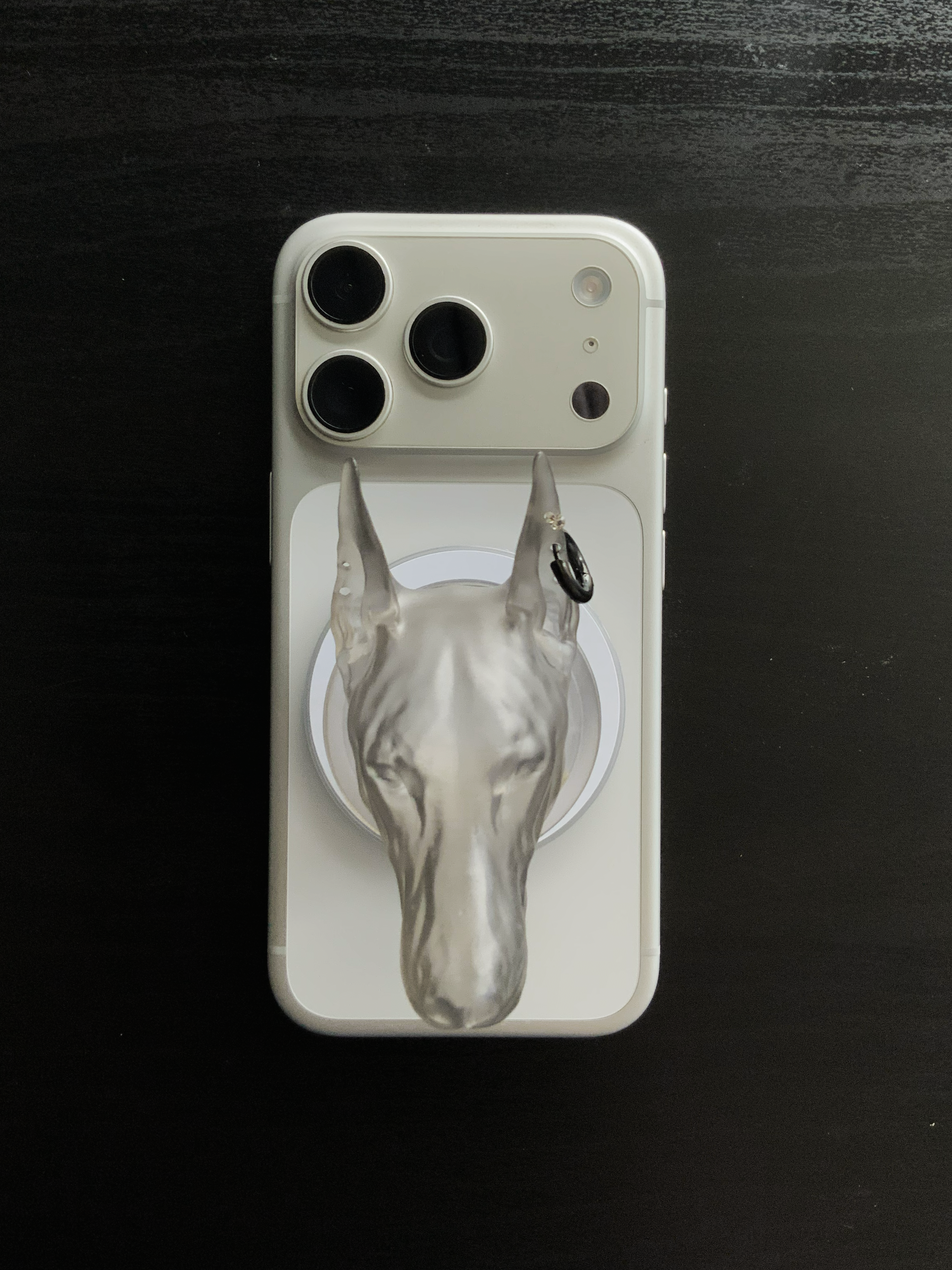 CataMount Original handmade Doberman Resin MagSafe Phone Grip & Stand