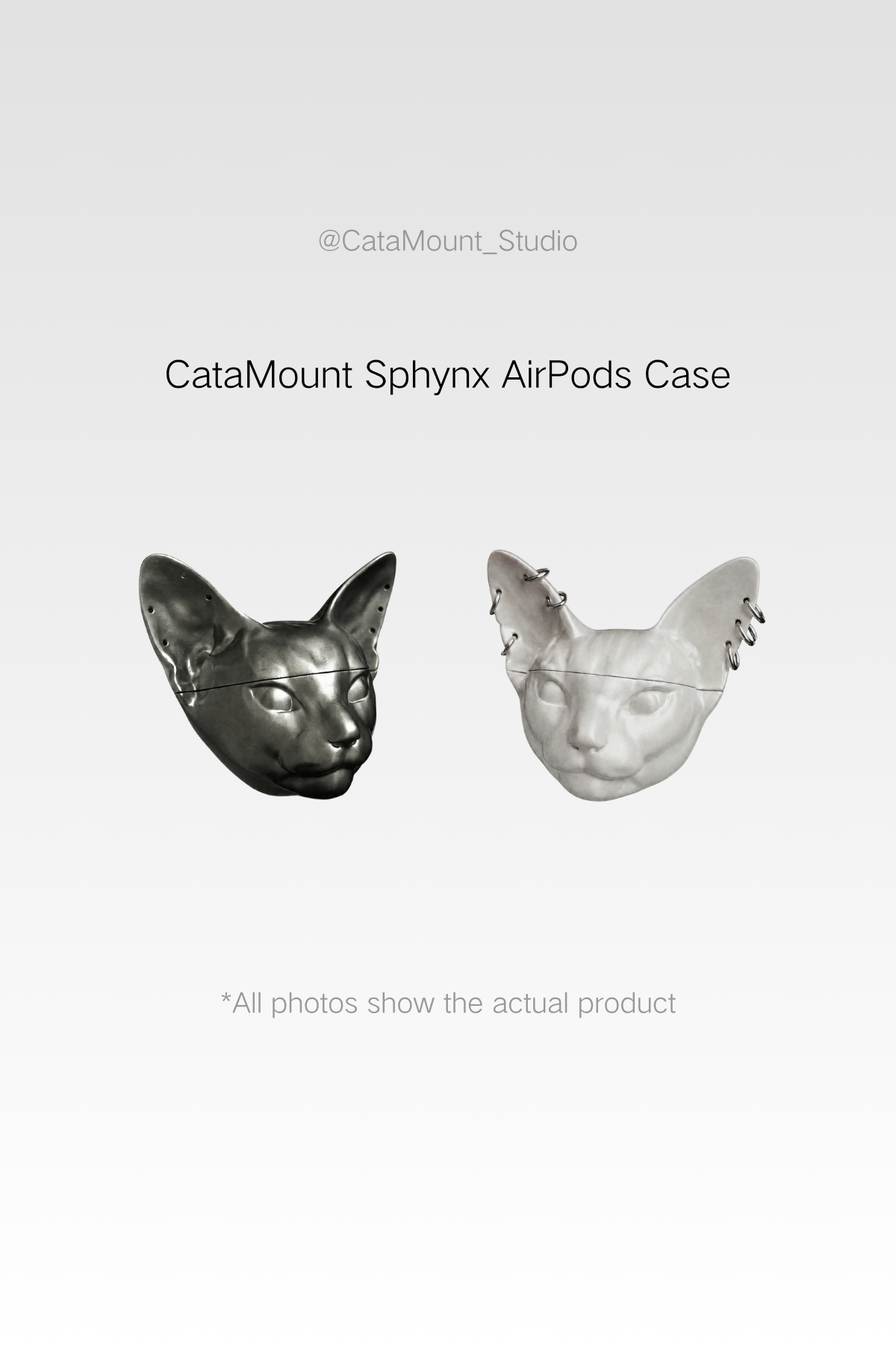 CataMount Original AirPods Case for Pro/4/3/2/1 | Handmade Custom Hard Shell Resin Material