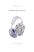 CataMount Original handmade Pearl Ribbon Bow Case for AirPods Max