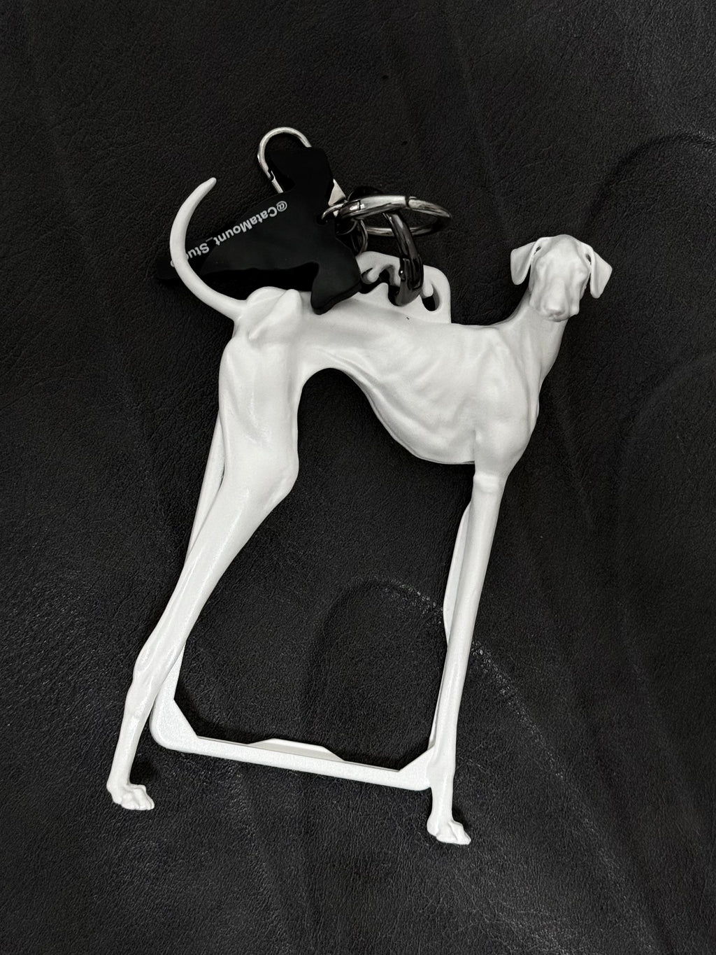 Greyhound Card Holder — Sculptural 3D Resin Keychain