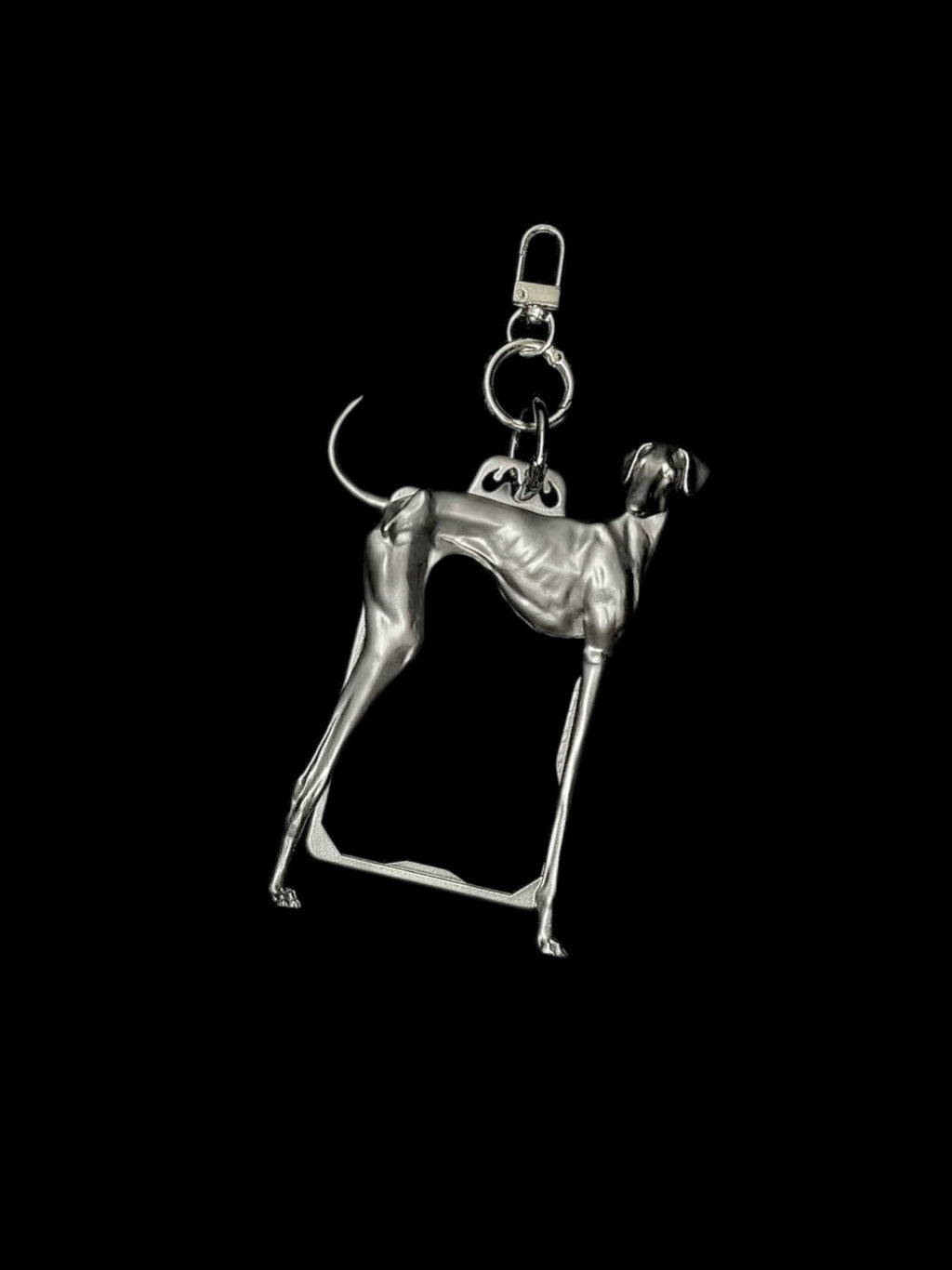 Greyhound Card Holder — Sculptural 3D Resin Keychain