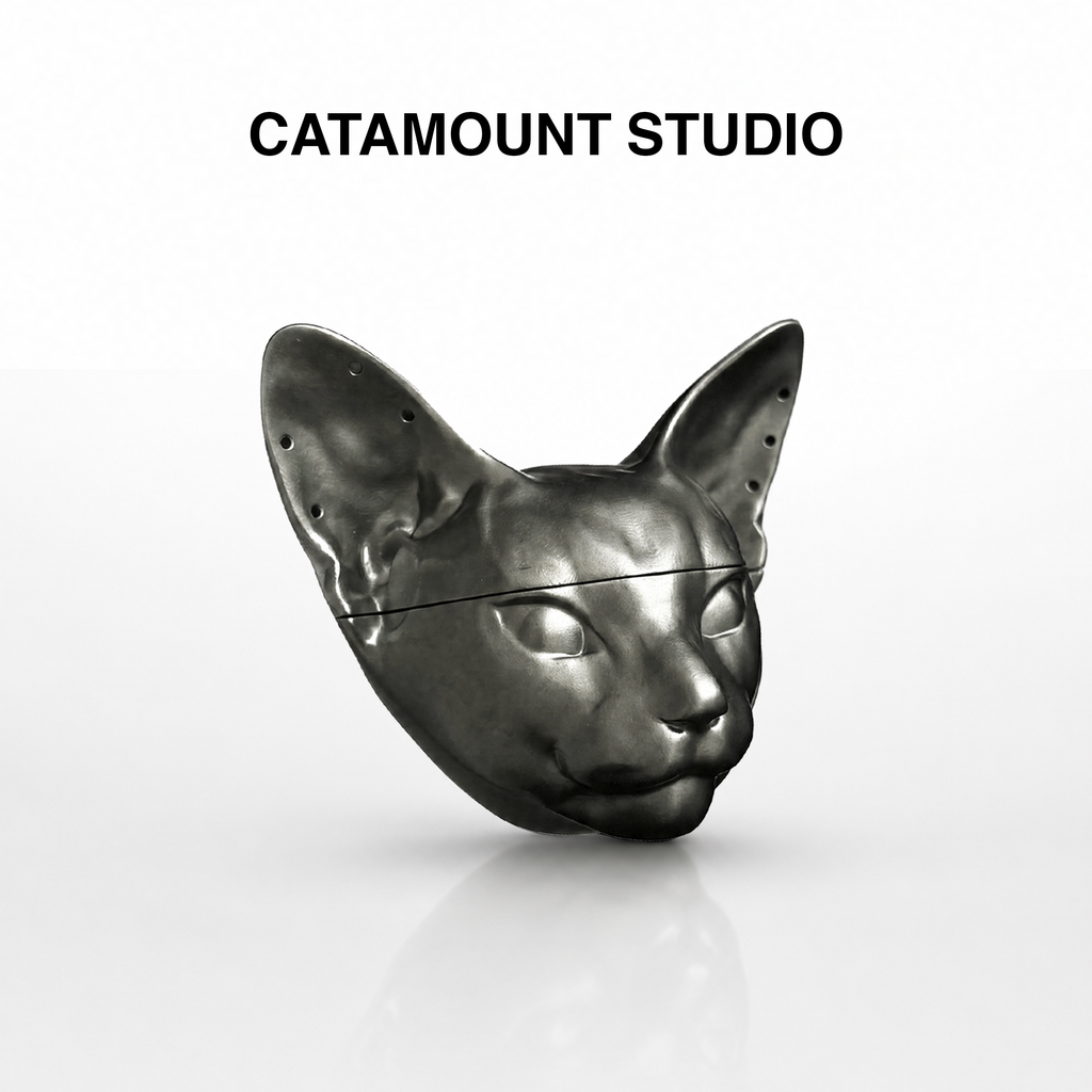 Abyssinian Cat AirPods Case — Sculptural Resin Cover