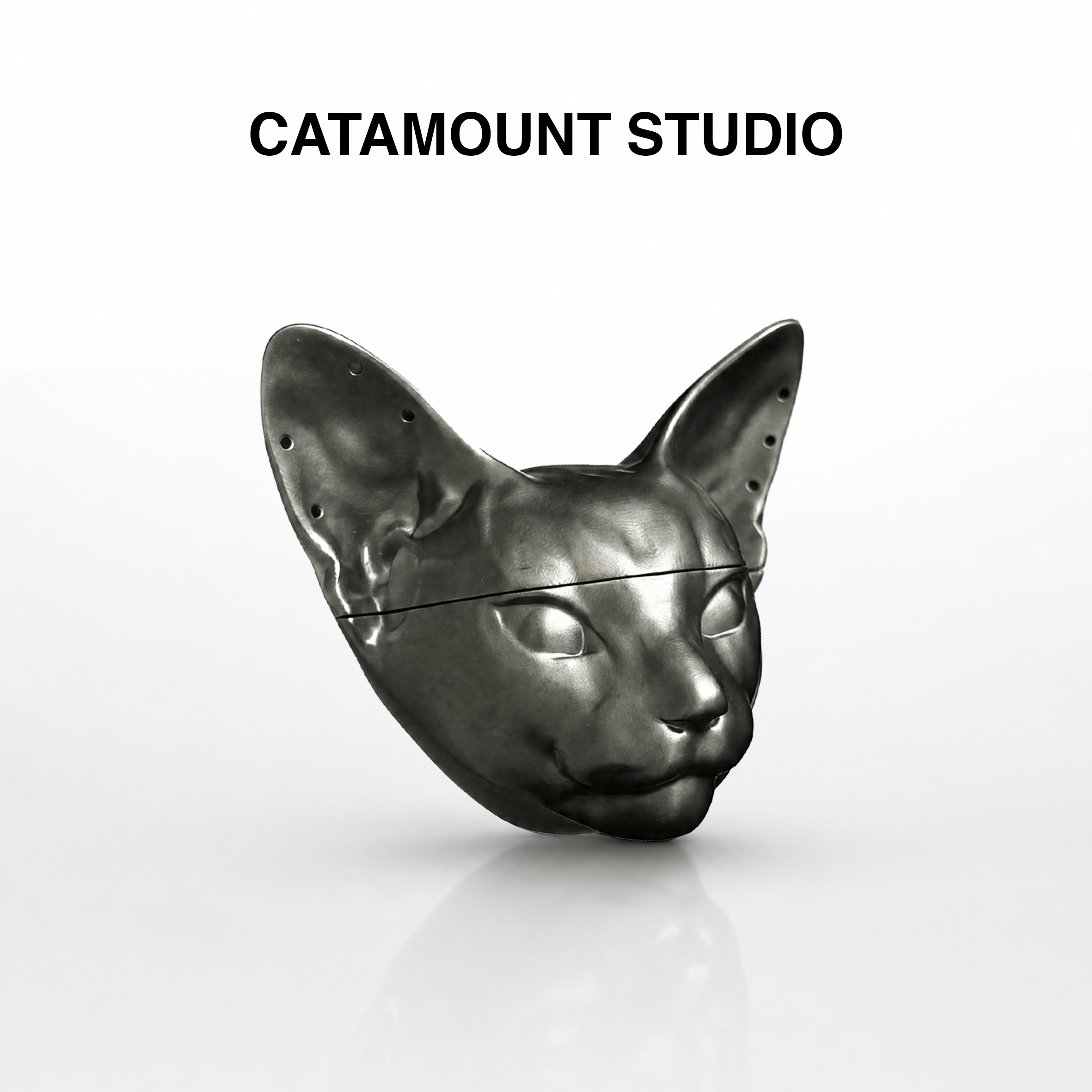 Abyssinian Cat AirPods Case — Sculptural Resin Cover