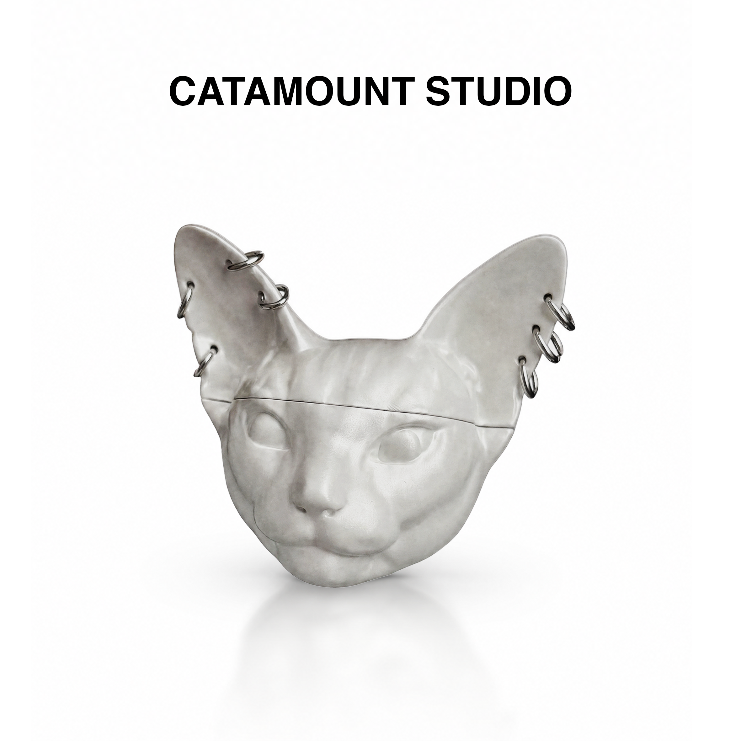 Abyssinian Cat AirPods Case — Sculptural Resin Cover