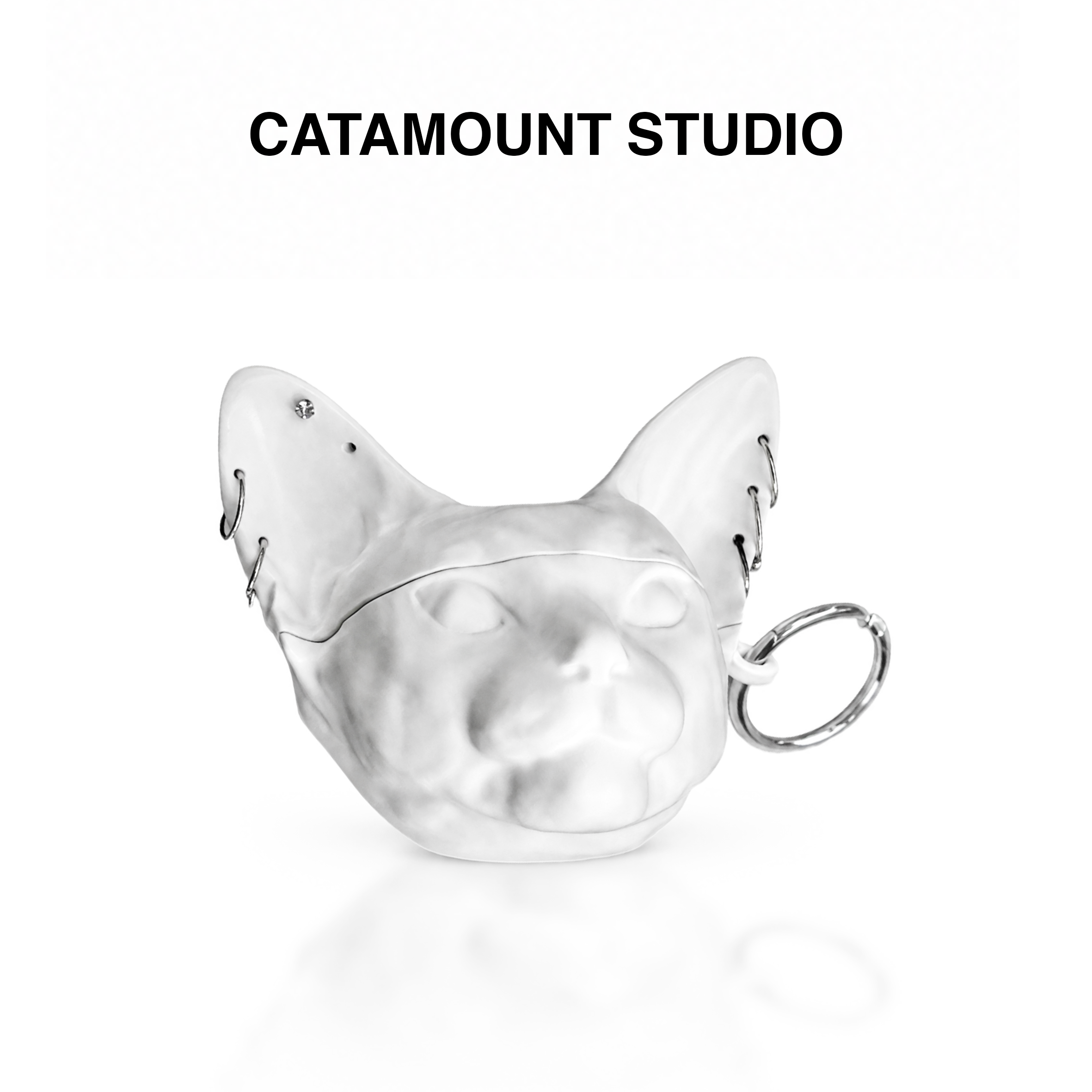Abyssinian Cat AirPods Case — Sculptural Resin Cover