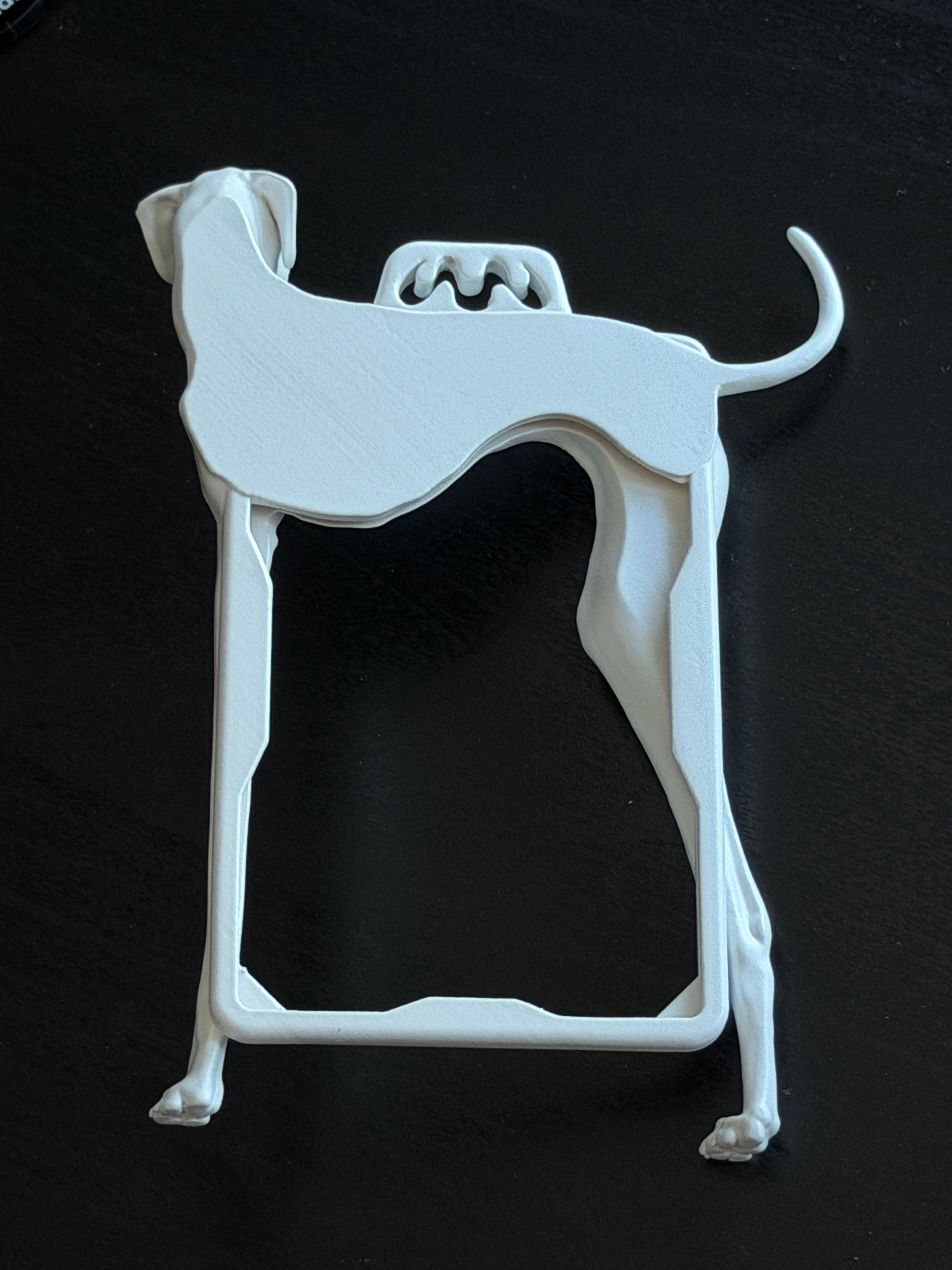 Greyhound Card Holder — Sculptural 3D Resin Keychain