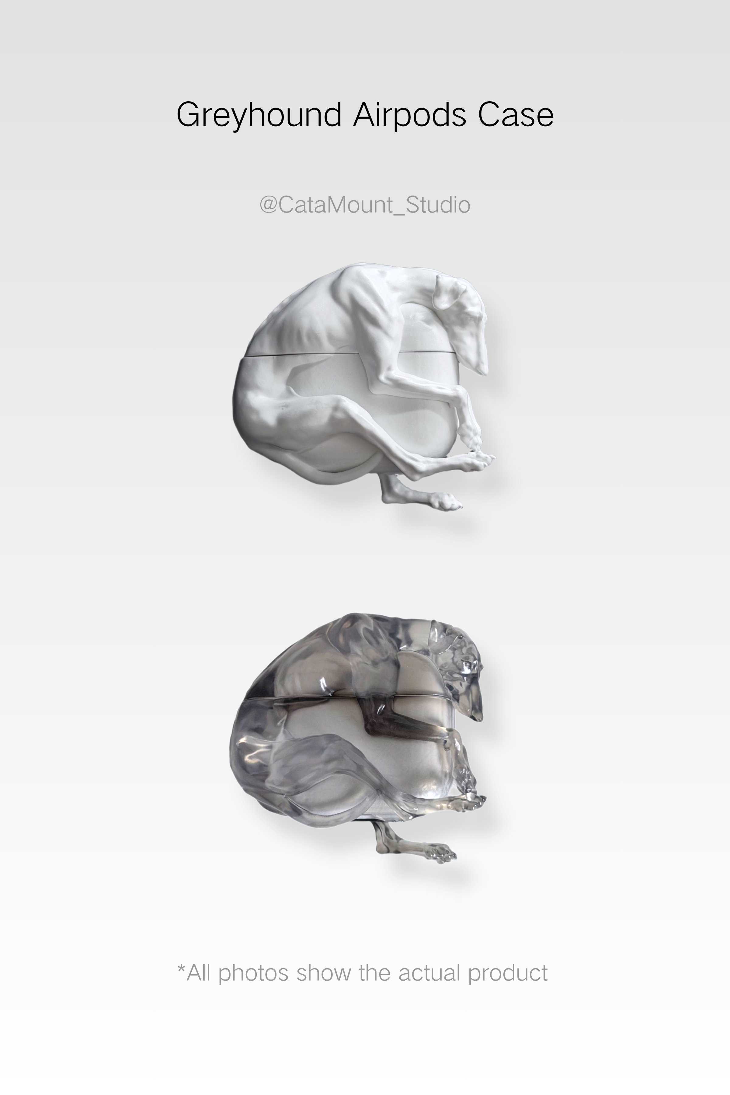 CataMount Orignal handmade Doberman/ Greyhound AirPods Case for Airpods Pro 1/2/3 &Airpods 4