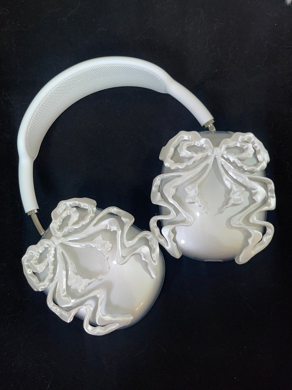 CataMount Original handmade Pearl Ribbon Bow Case for AirPods Max