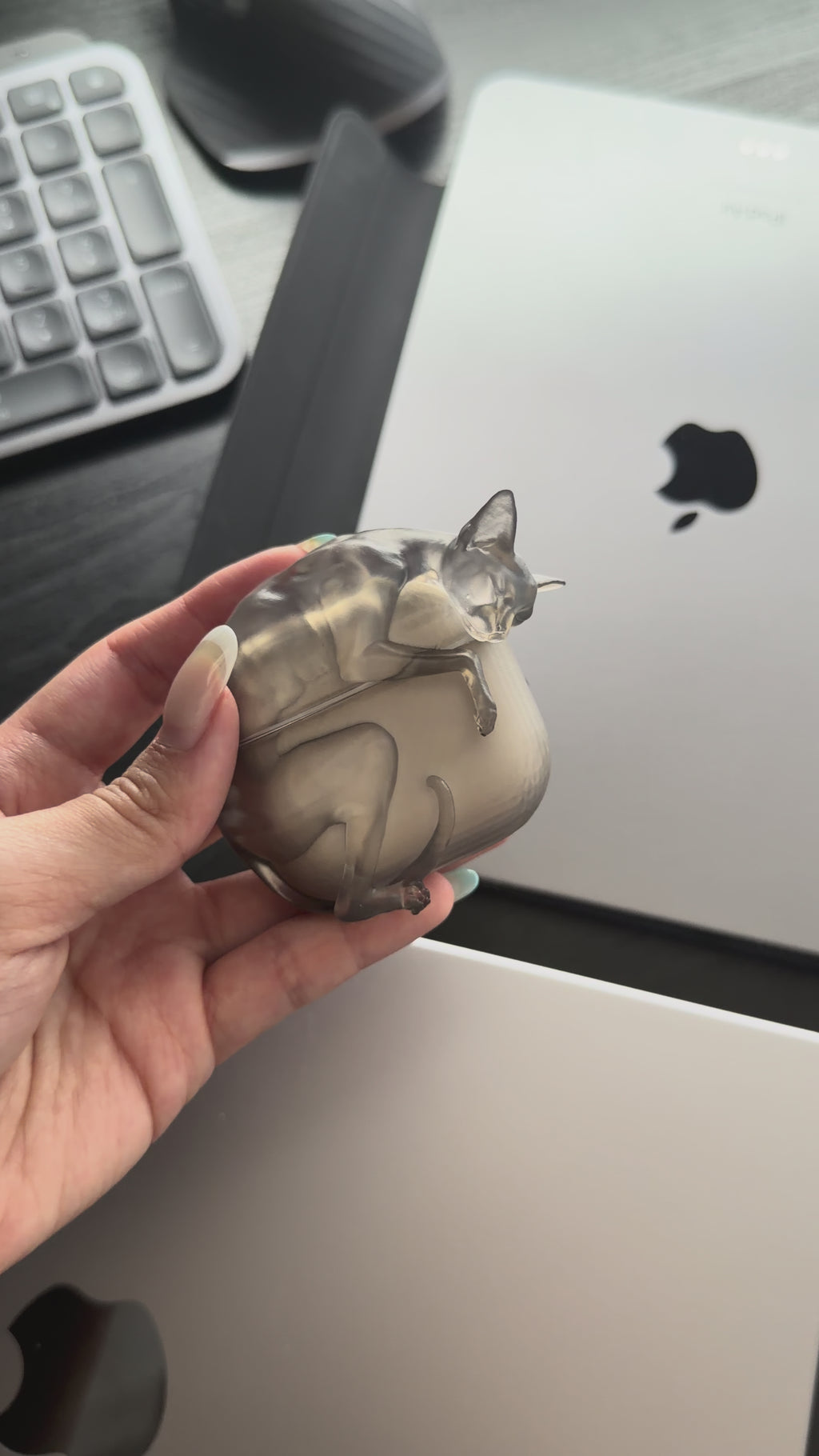 CataMount Original handmade Sphynx Cat AirPods Case for AirPods Pro 1/2/3 & AirPods 4