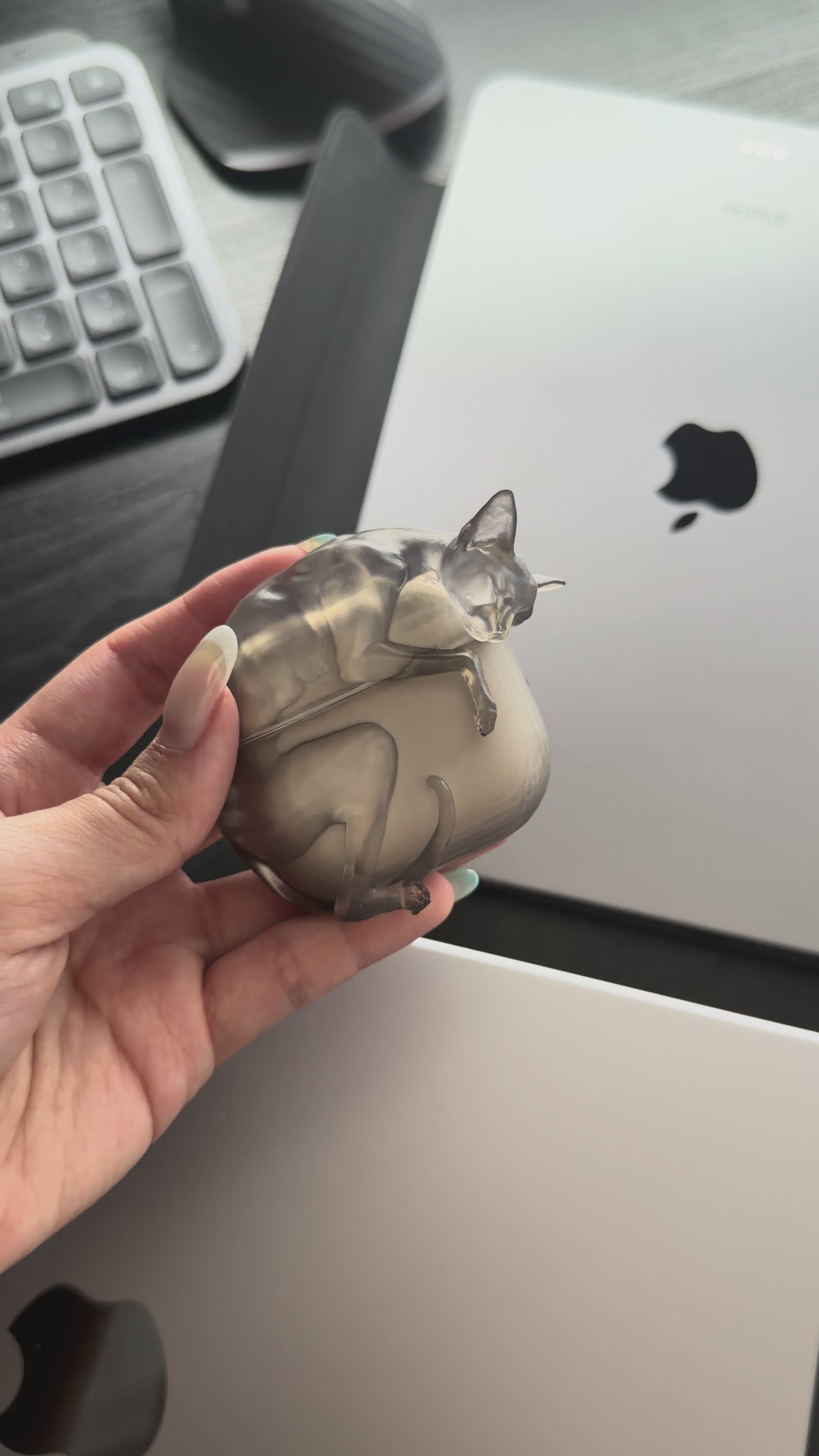 CataMount Original handmade Sphynx Cat AirPods Case for AirPods Pro 1/2/3 & AirPods 4